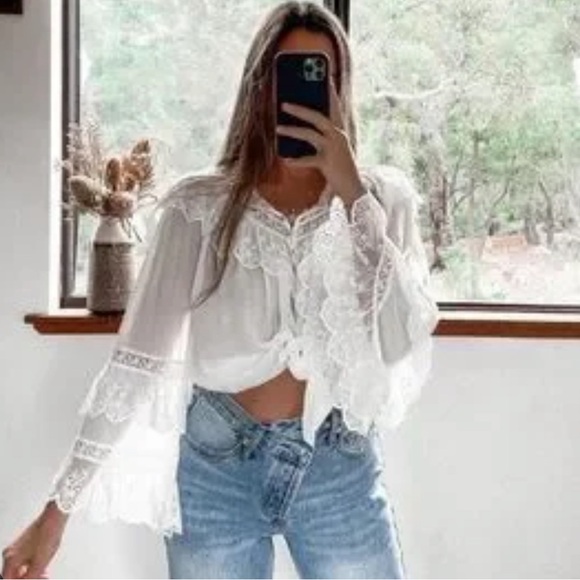 SOLD// Spell and the Gypsy Ella Lace Blouse - Picture 2 of 12